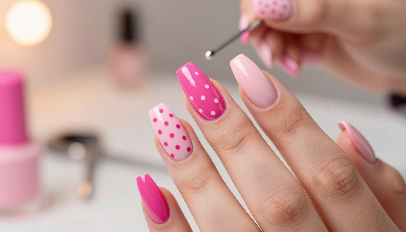 pink nail designs