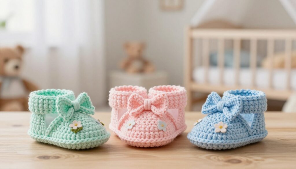 crochet baby booties