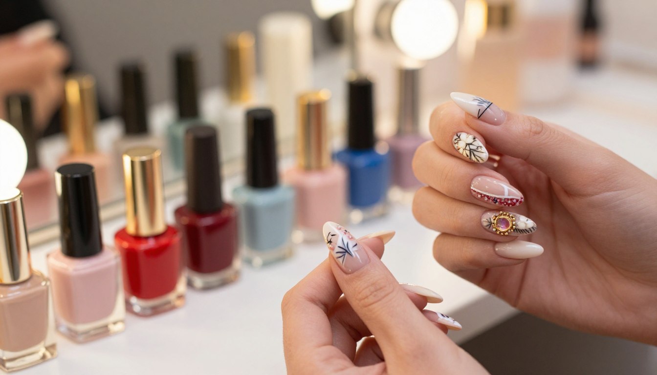 almond nail designs