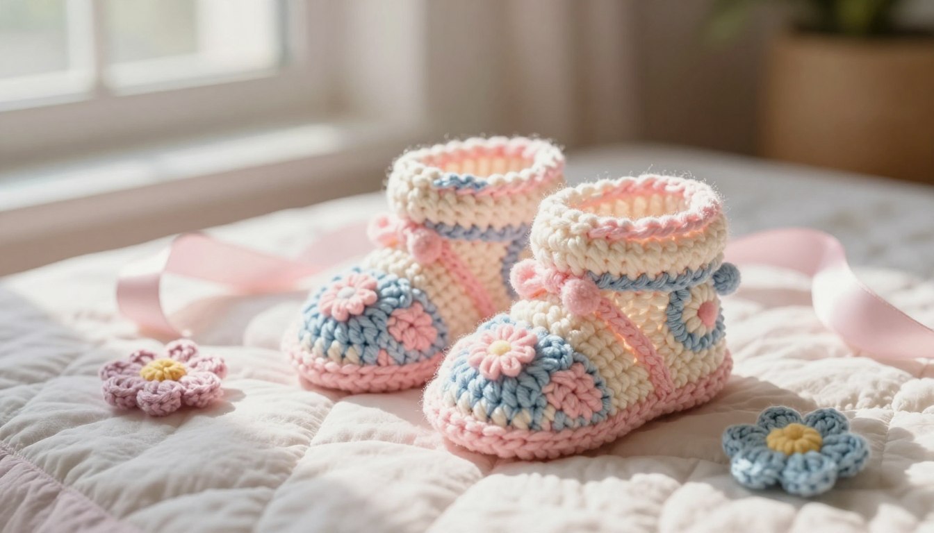 crochet baby booties