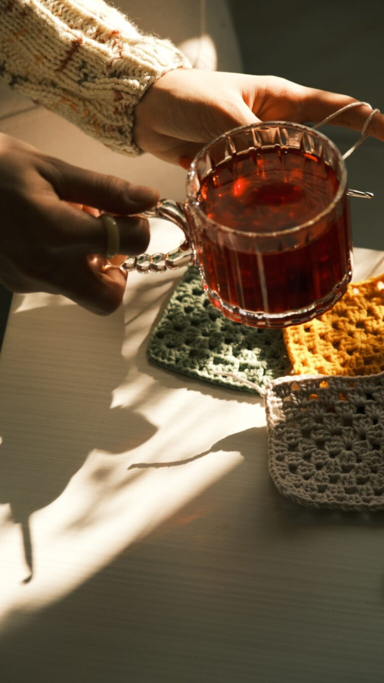 Easy Crochet Doily Coaster from Scrap Yarn: A Beginner Guide