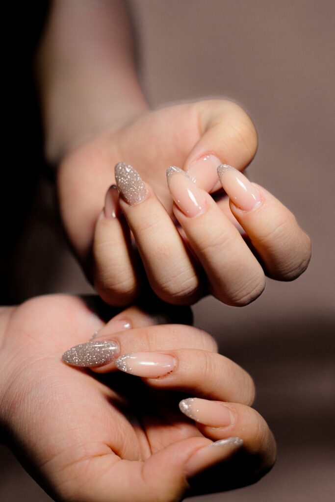 Manicure on woman hands