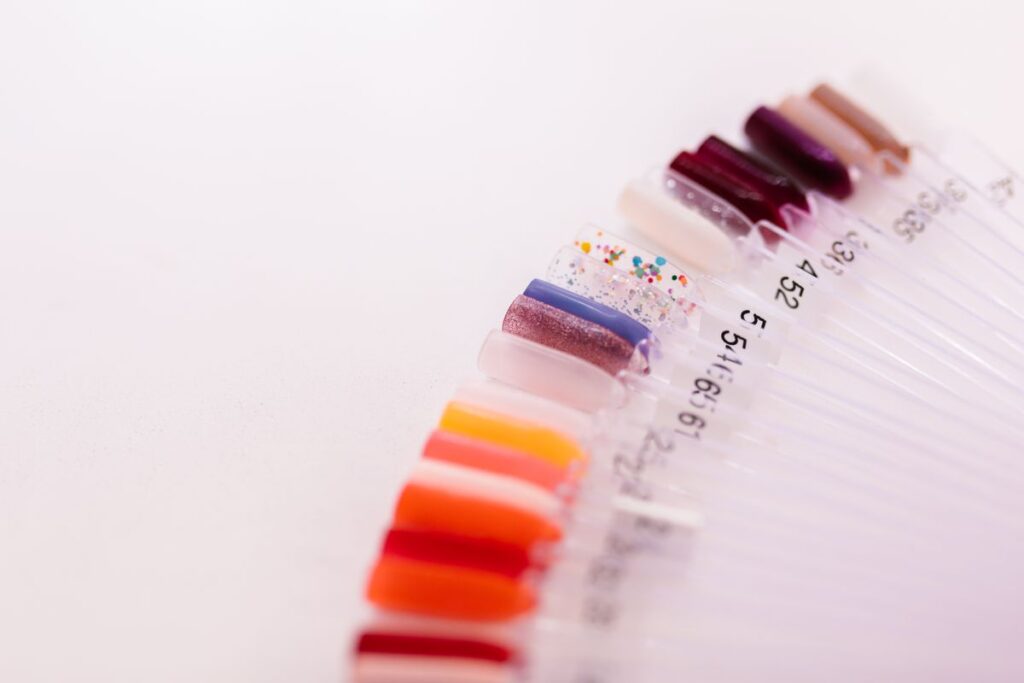 Nail color samples