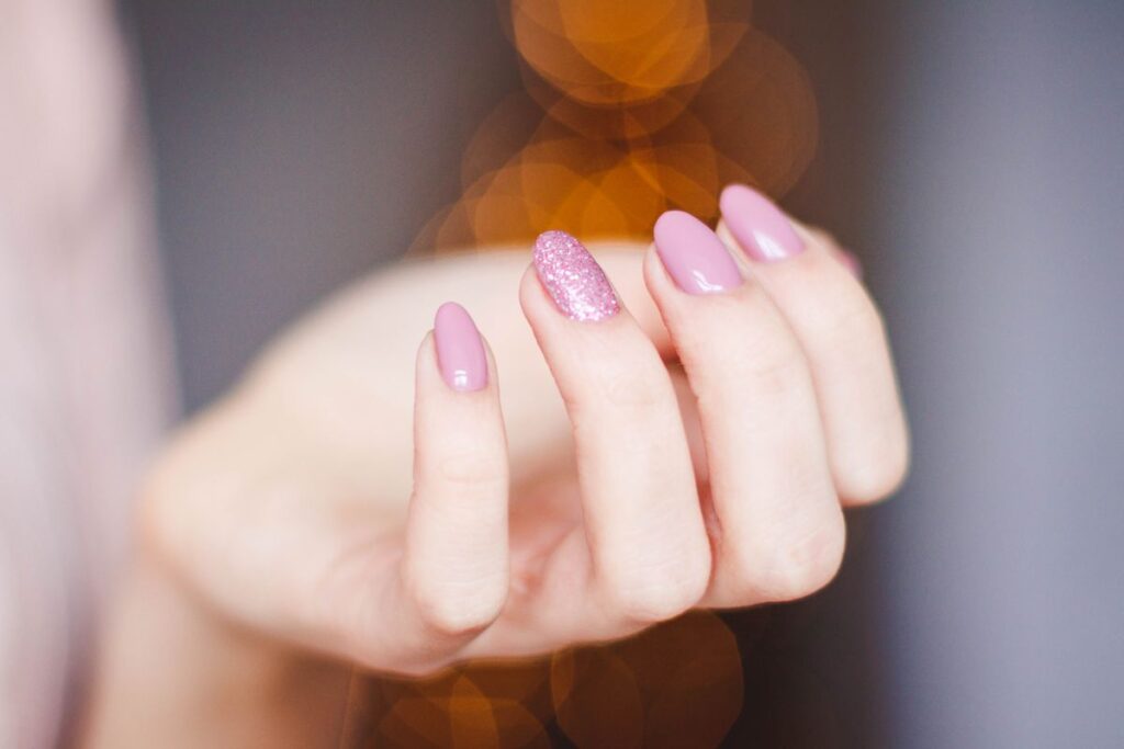 Pink manicure